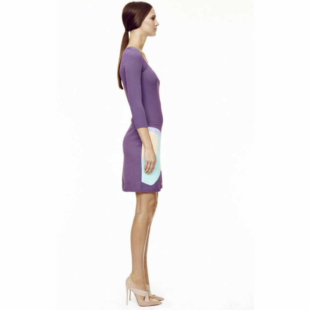Paula Hian Audrey Long Sleeve Knit Abstract Dress Size XSmall - Picture 2 of 7